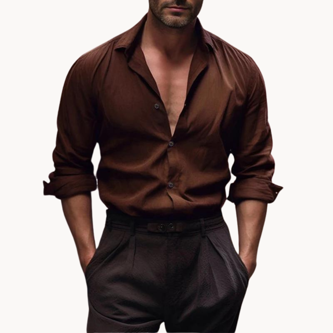 Men's – Cotton Linen Shirt – Lightweight, Breathable Fabric – Casual Summer Wear
