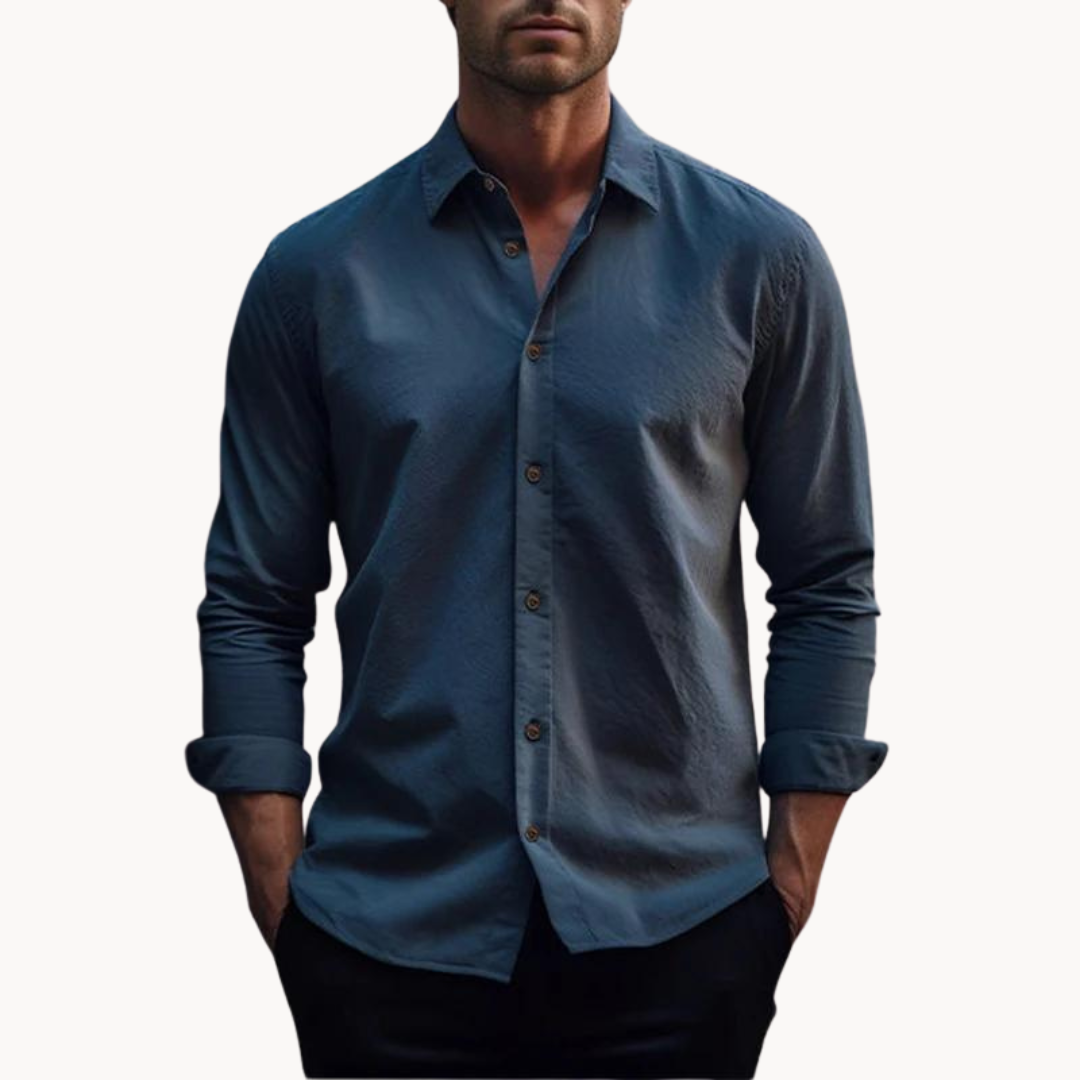 Men's – Cotton Linen Shirt – Lightweight, Breathable Fabric – Casual Summer Wear