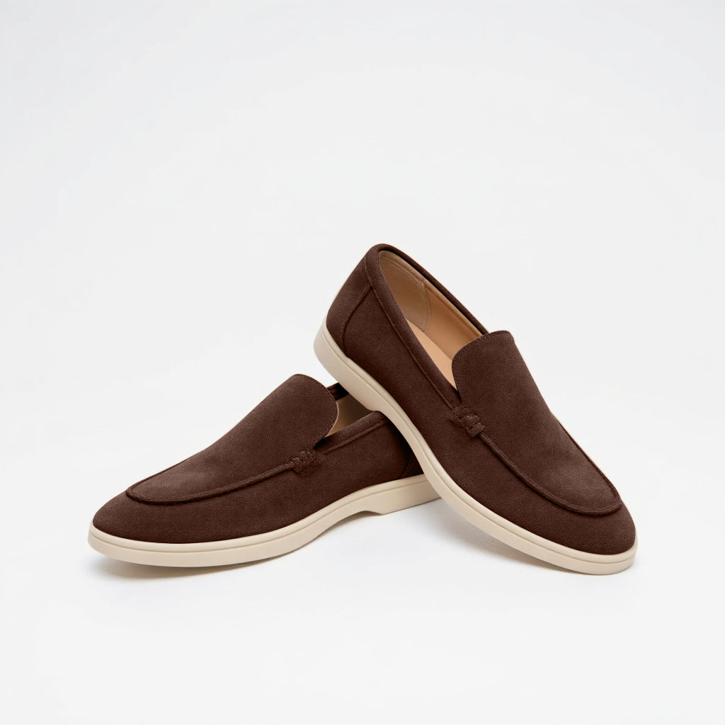 Men's – Loafers – Suede Material, Classic Design – Casual Footwear