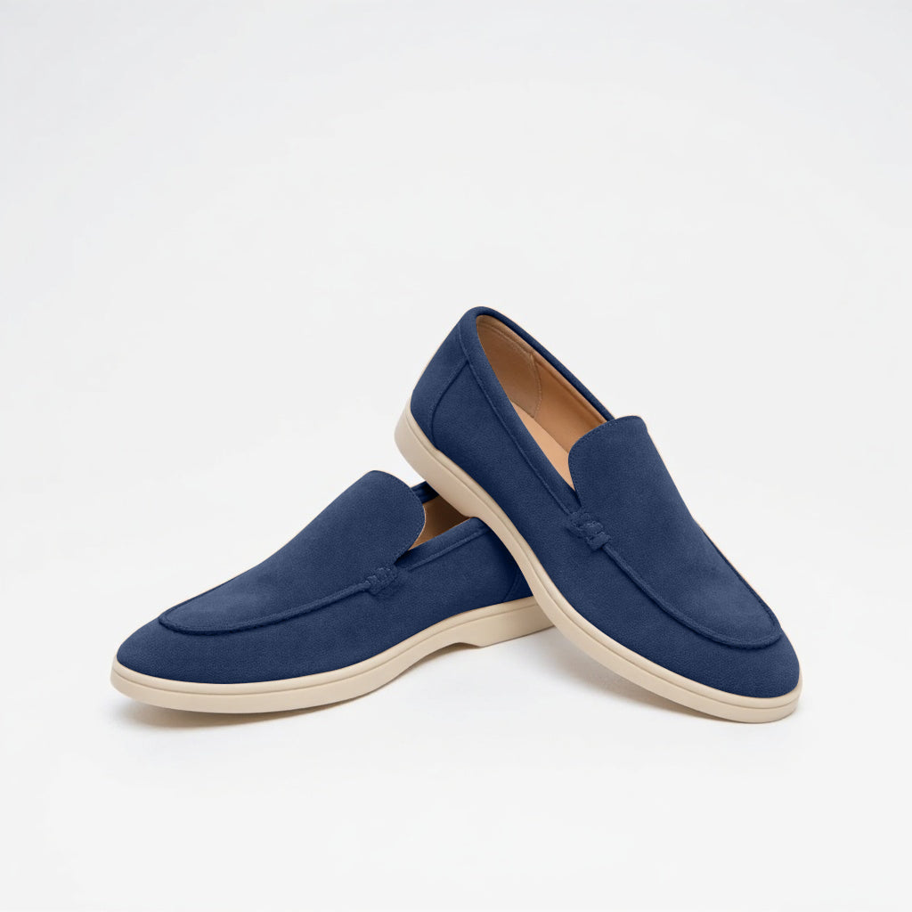 Men's – Loafers – Suede Material, Classic Design – Casual Footwear