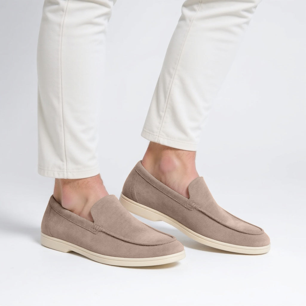 Men's – Loafers – Suede Material, Classic Design – Casual Footwear