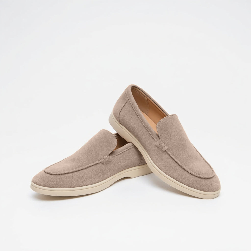 Men's – Loafers – Suede Material, Classic Design – Casual Footwear